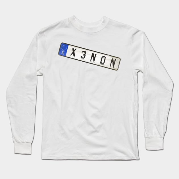 Xenon - License Plate Long Sleeve T-Shirt by Girladies Artshop